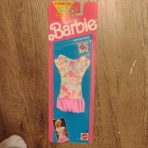 Barbie Floral One-Piece Bodysuit in Pink and Pastel Multicolor